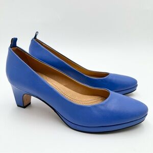 Dr. Liza Women’s Brazilian Nubuck Leather Ocean Blue Sneaker Pumps